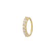 Load image into Gallery viewer, CZ Diamond Sparkle Hoops - Studio Blue