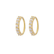 Load image into Gallery viewer, CZ Diamond Sparkle Hoops - Studio Blue