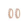 Load image into Gallery viewer, CZ Diamond Sparkle Hoops - Studio Blue