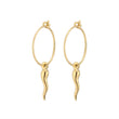 Load image into Gallery viewer, Tiny Italian Horn Hoops - Studio Blue