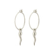 Load image into Gallery viewer, Tiny Italian Horn Hoops - Studio Blue