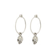Load image into Gallery viewer, Tiny Skull Hoops - Studio Blue