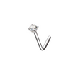 Load image into Gallery viewer, CZ Diamond L-Bend Nose Stud - Studio Blue