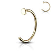 Load image into Gallery viewer, Dot Hug Hoops in 14k Gold - Studio Blue