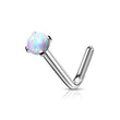 Load image into Gallery viewer, Opal L-Bend Nose Stud - Studio Blue