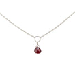Load image into Gallery viewer, Tiny Garnet Drop Necklace - Studio Blue