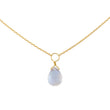 Load image into Gallery viewer, Tiny Rainbow Moonstone Drop Necklace - Studio Blue