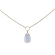 Load image into Gallery viewer, Tiny Rainbow Moonstone Drop Necklace - Studio Blue