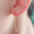 Load image into Gallery viewer, Dotted Chain Stud Earrings - Studio Blue