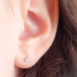 Load image into Gallery viewer, Classic CZ Diamond Studs in 14k Gold - Studio Blue