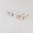 Load image into Gallery viewer, Classic CZ Diamond Studs in 14k Gold - Studio Blue