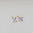 Load image into Gallery viewer, Classic CZ Diamond Studs in 14k Gold - Studio Blue