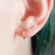 Load image into Gallery viewer, Diamond CZ Climber Flat Back in 14k Gold - Studio Blue