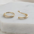 Load image into Gallery viewer, 7 CZ Diamond Sparkle Hoops - Studio Blue