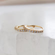Load image into Gallery viewer, 7 CZ Diamond Sparkle Hoops - Studio Blue