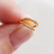 Load image into Gallery viewer, 7 CZ Diamond Sparkle Hoops - Studio Blue