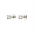 Load image into Gallery viewer, Diamond CZ Flat Back Stud in 14k Gold - Studio Blue
