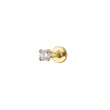 Load image into Gallery viewer, Diamond CZ Flat Back Stud in 14k Gold - Studio Blue