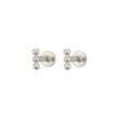Load image into Gallery viewer, Three Bead Flat Back Stud in 14k Gold - Studio Blue