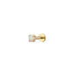 Load image into Gallery viewer, Opal Flat Back Stud in 14k Gold - Studio Blue