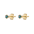 Load image into Gallery viewer, Delicate Blue Diamond Studs in 14k Gold - Studio Blue