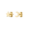 Load image into Gallery viewer, Crescent Moon & Star Studs - Studio Blue
