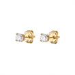 Load image into Gallery viewer, Classic CZ Diamond Studs in 14k Gold - Studio Blue