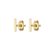 Load image into Gallery viewer, Tiny Bar Studs in 14K Gold - Studio Blue