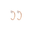 Load image into Gallery viewer, Dainty Sparkle Hug Hoops - Studio Blue