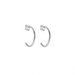 Load image into Gallery viewer, Dainty Sparkle Hug Hoops - Studio Blue