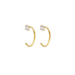 Load image into Gallery viewer, Dainty Sparkle Hug Hoops - Studio Blue
