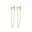 Load image into Gallery viewer, Dotted Chain Stud Earrings - Studio Blue