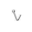 Load image into Gallery viewer, Tiny Sphere L-Bend Nose Stud - Studio Blue