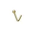 Load image into Gallery viewer, Tiny Sphere L-Bend Nose Stud - Studio Blue