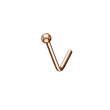Load image into Gallery viewer, Tiny Sphere L-Bend Nose Stud - Studio Blue