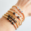 Load image into Gallery viewer, Beaded Name Bracelet - Studio Blue