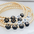 Load image into Gallery viewer, Beaded Name Bracelet - Studio Blue