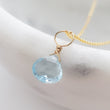 Load image into Gallery viewer, Tiny Blue Topaz Drop Necklace - Studio Blue