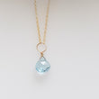 Load image into Gallery viewer, Tiny Blue Topaz Drop Necklace - Studio Blue