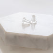 Load image into Gallery viewer, Clear Rubber Ear Nuts - Studio Blue