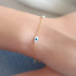Load image into Gallery viewer, Evil Eyes Bracelet - Studio Blue