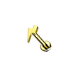 Load image into Gallery viewer, Lightning Bolt Threaded Flat Back - Studio Blue
