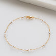 Load image into Gallery viewer, Herkimer Diamond Station Bracelet - Studio Blue
