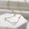 Load image into Gallery viewer, Herkimer Diamond Station Necklace - Studio Blue