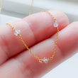 Load image into Gallery viewer, Herkimer Diamond Station Necklace - Studio Blue