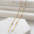 Load image into Gallery viewer, Herkimer Diamond Station Necklace - Studio Blue