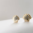 Load image into Gallery viewer, Little Seashell Studs - Studio Blue