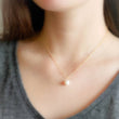 Load image into Gallery viewer, Single Pearl Drop Necklace - Studio Blue
