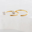 Load image into Gallery viewer, Dainty Sparkle Hug Hoops - Studio Blue