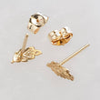 Load image into Gallery viewer, Delicate Feather Studs in 14K Gold - Studio Blue